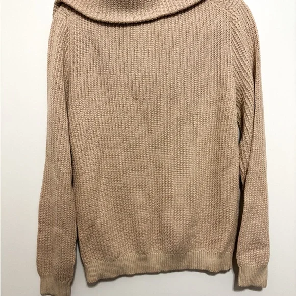 REISS NWT Fox Textured Funnel Neck Jumper Beige Half-Zip Sweater Quarter Zip - Picture 3 of 11